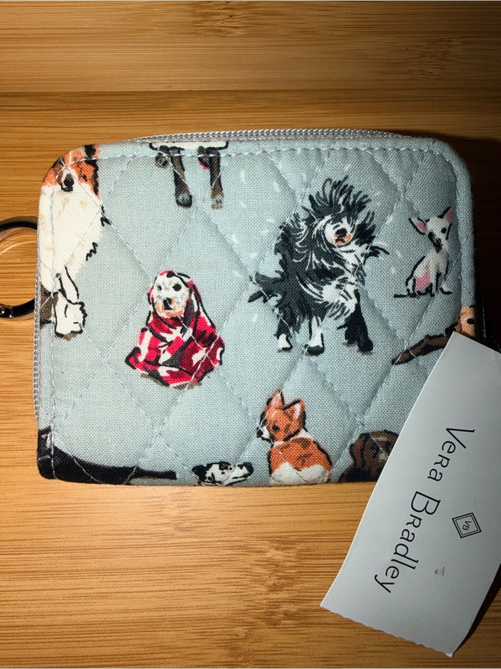 Vera Bradley Women’s Dog Park 2025 Quilted Zip-Around Print Wallet Credit Card